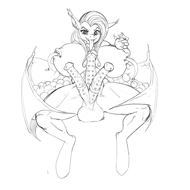 flutterbat (mlp)+fluttershy (mlp)