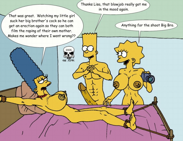 bart simpson+lisa simpson+marge simpson