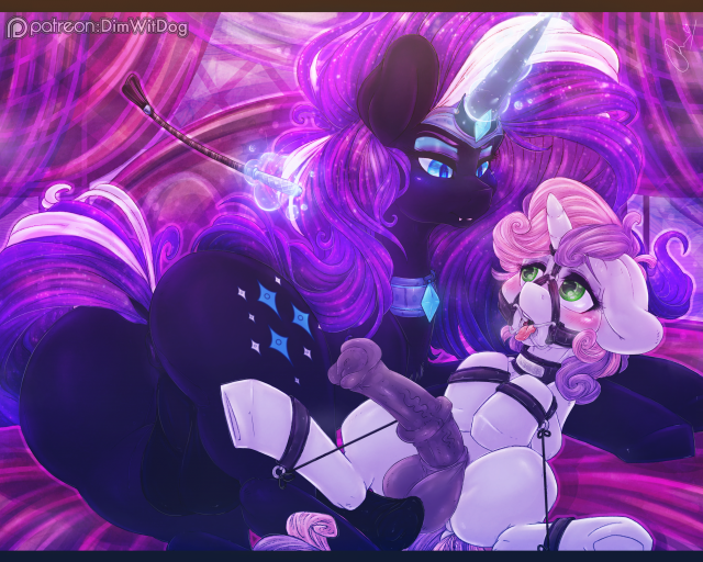 nightmare rarity (idw)+sweetie belle (mlp)