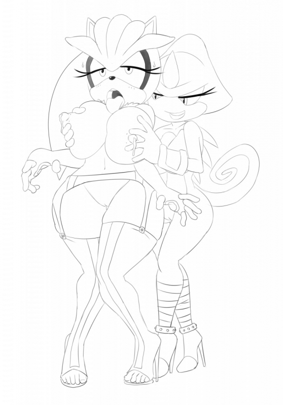 espio the chameleon+silver the hedgehog