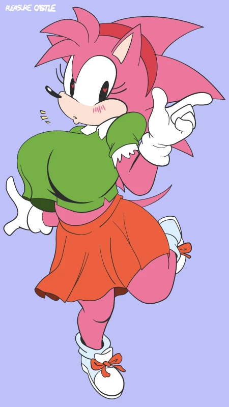 amy rose+classic amy+rosy the rascal