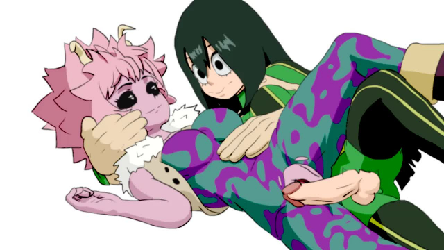 ashido mina+asui tsuyu