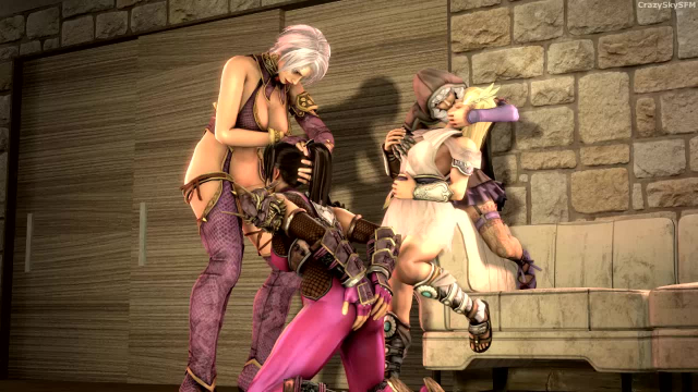 isabella valentine+sophitia alexandra+taki+viola (soul calibur)