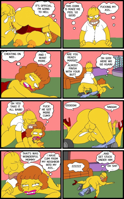 homer simpson+maude flanders