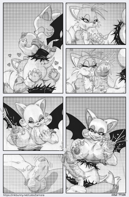 rouge the bat+tails