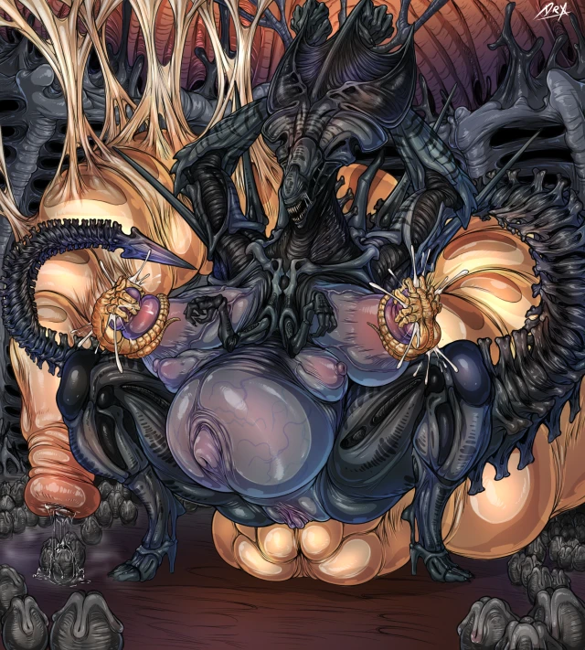 facehugger+xenomorph+xenomorph queen