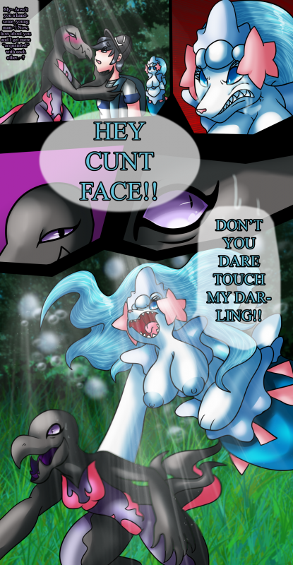 male protagonist (pokemon sm)+primarina+salazzle